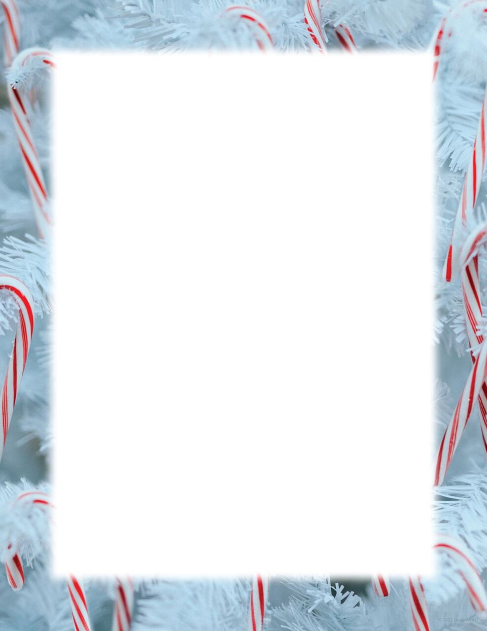 Great Papers! Winter Candy Canes Holiday Letterhead, Invitations and Announcements, Printer Friendly, 8.5"x11", 50 Pack